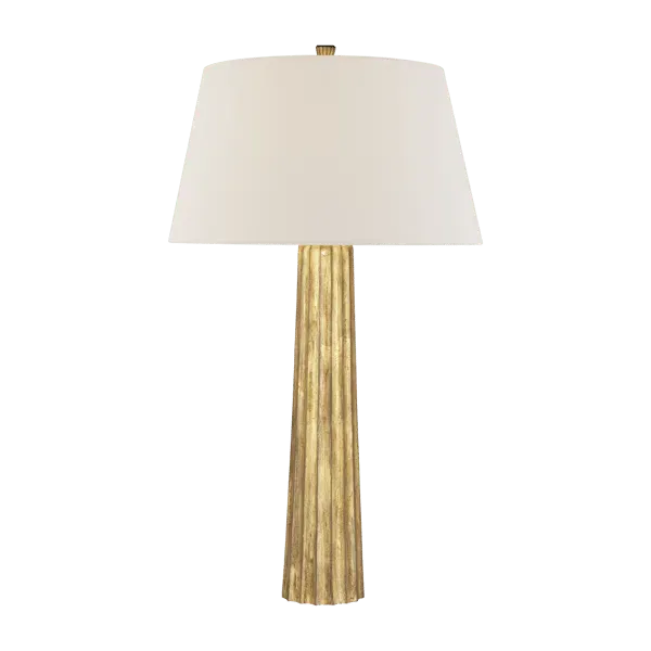 Fluted Table Lamp - Gilded, Iron