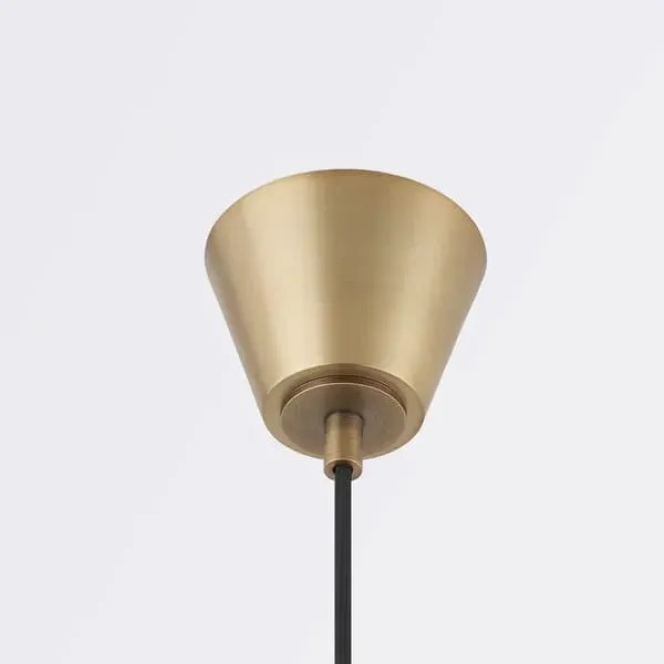 Fontana Pendant Light - Slate Blue, Patina Brass