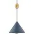Fontana Pendant Light - Slate Blue, Patina Brass