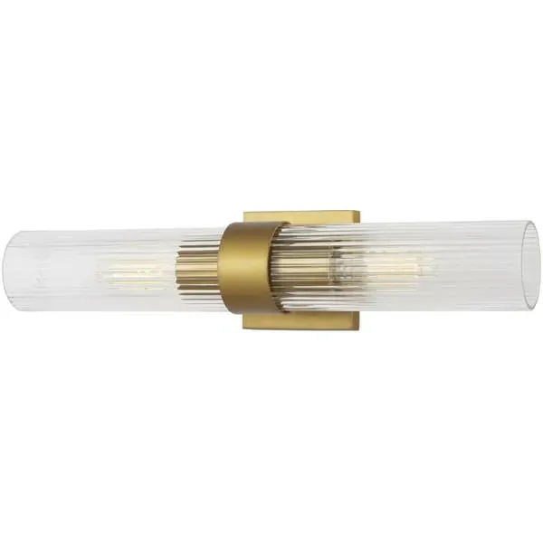 Geneva Wall Light - Burnished Brass, Glass