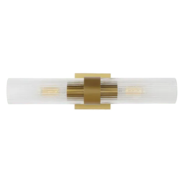 Geneva Wall Light - Burnished Brass, Glass