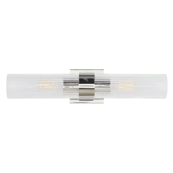 Geneva Wall Light - Polished Nickel, Glass
