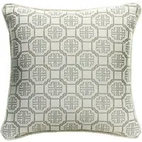 Geometric Cushion with Feather Fill - Natural