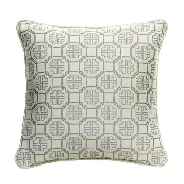 Geometric Cushion with Feather Fill - Natural image