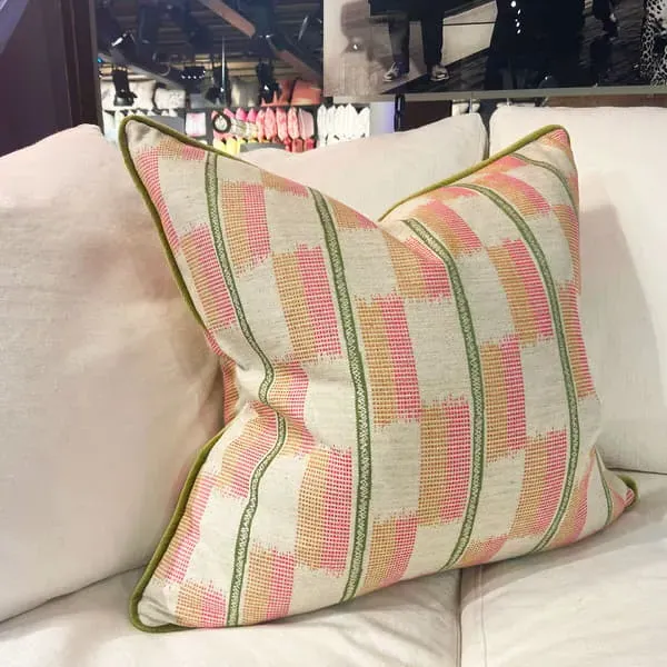 Geometric Cushion with Piping - Parasol, Cotton