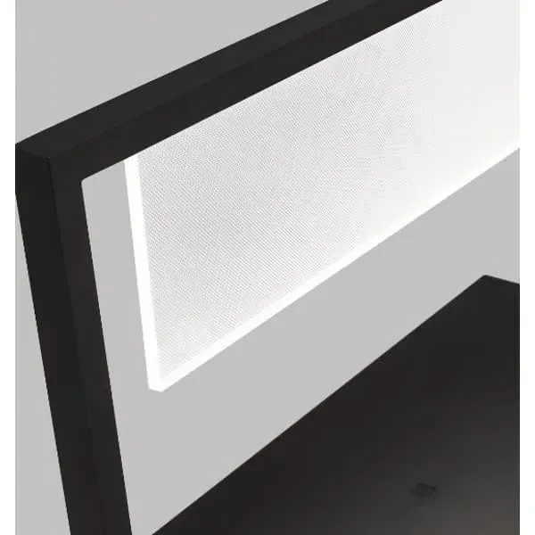 Geometric Table Lamp with LED Panel - Black, Metal