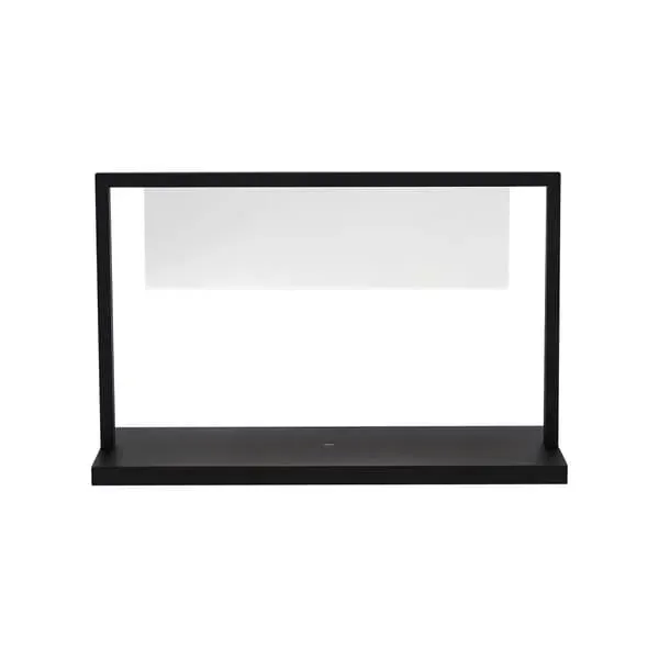 Geometric Table Lamp with LED Panel - Black, Metal image