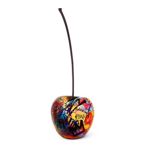 Graffiti Cherry Sculpture - Multicoloured, Porcelain image