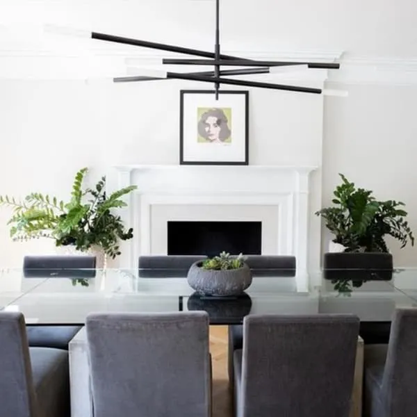 Grande Tube Chandelier - Bronze, Metal
