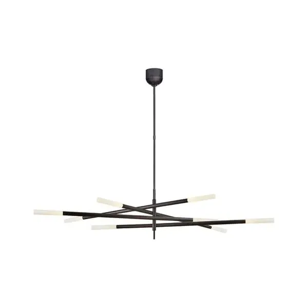 Grande Tube Chandelier - Bronze, Metal image