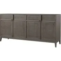 Hampstead Sideboard with Rattan Doors - Smoked Oak, Wood
