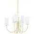 Harlem Chandelier with Conical Shades - Brass, Metal
