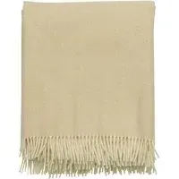 Herringbone Throw - Cream, Pure Wool