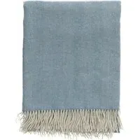 Herringbone Throw - Duck Egg, Pure Wool