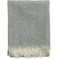 Herringbone Throw - Midgrey, Pure Wool