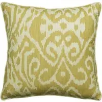Ikat Cushion with Feather Fill - Barley, Cotton