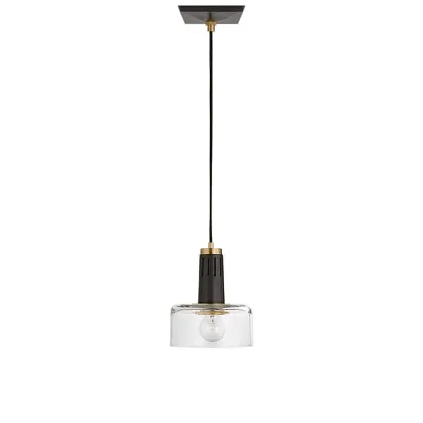 Iris Industrial Pendant Light - Bronze, Glass