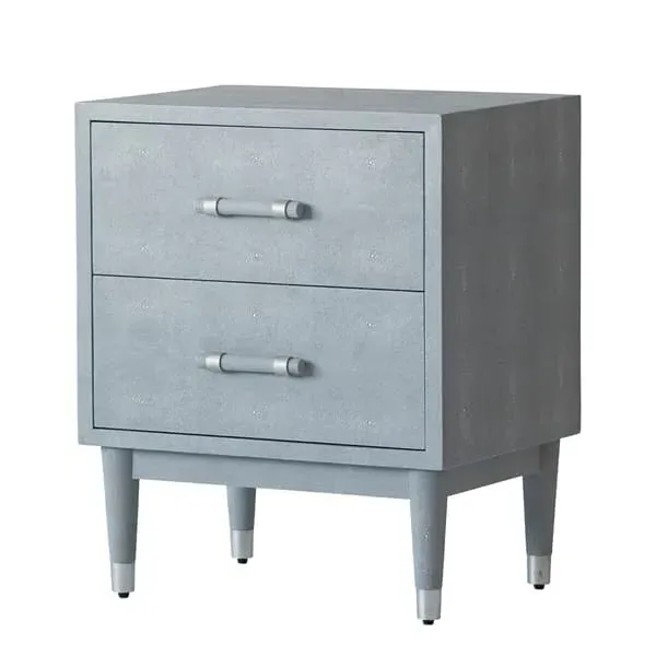 Jane Bedside Table - Light Grey, Faux Shagreen image