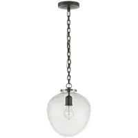 Katie Pendant Light Acorn Shape - Bronze, Clear Glass