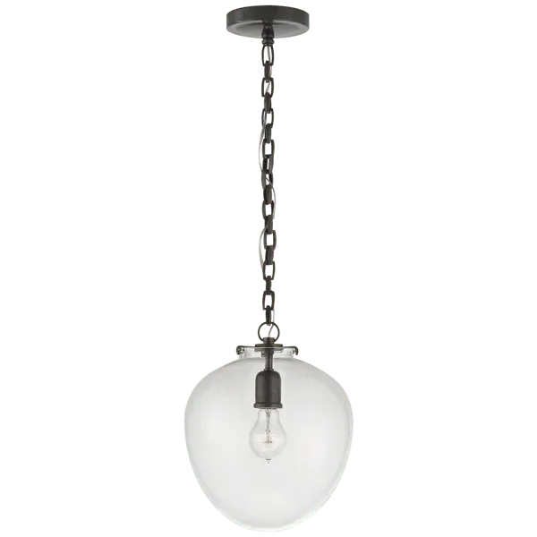Katie Pendant Light Acorn Shape - Bronze, Clear Glass