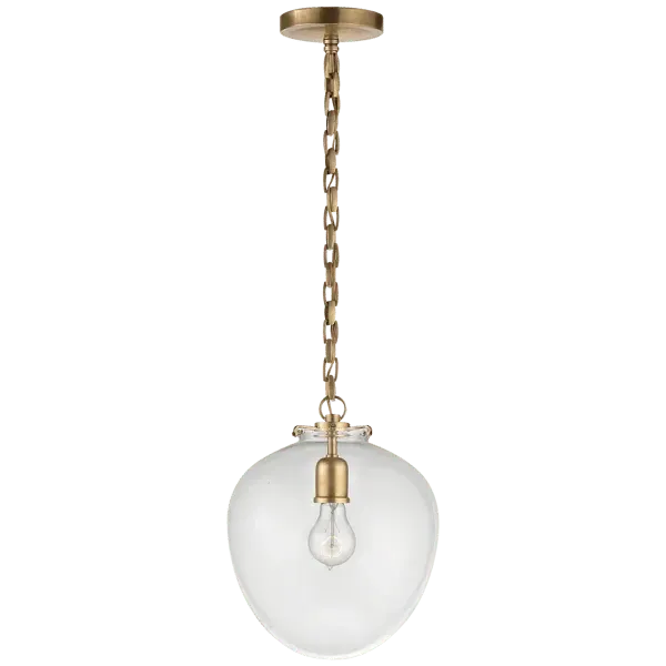 Katie Pendant Light - Antique Brass, Glass