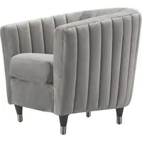 Kingsley Chair - Grey, Velvet