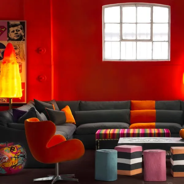 L-Shaped Sectional Sofa with End - Fabric