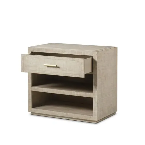 Large 1-Drawer Nightstand - Natural, Ash Wood