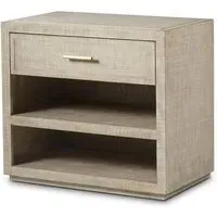 Large 1-Drawer Nightstand - Natural, Ash Wood