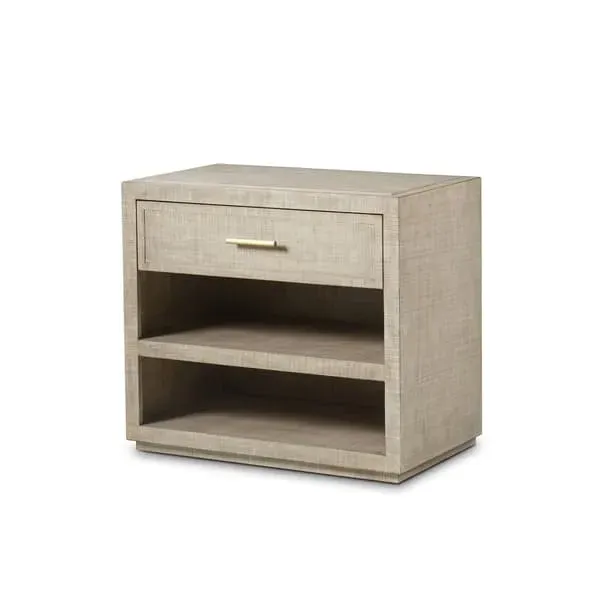 Large 1-Drawer Nightstand - Natural, Ash Wood