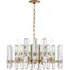 Large 2-Tier Crystal Chandelier - Brass, Crystal