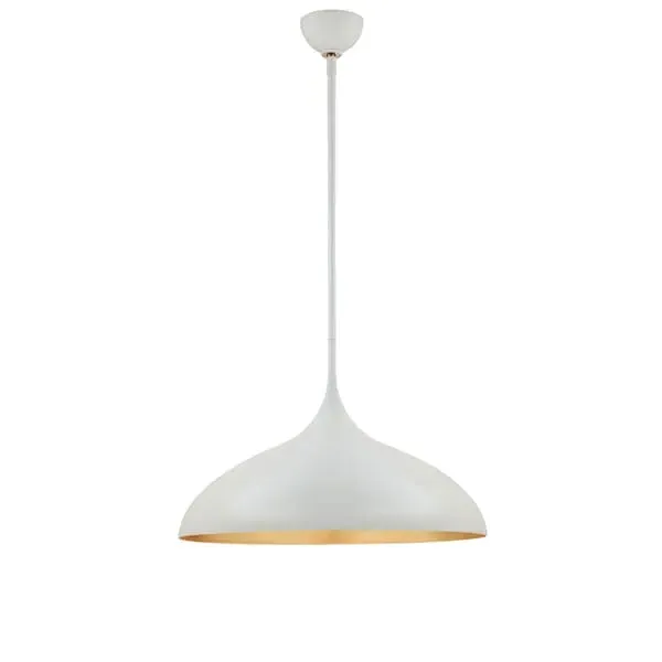 Large Agnes Pendant Light - White, Plaster