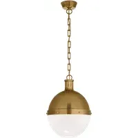 Large Ball Pendant Light - Brass, Glass