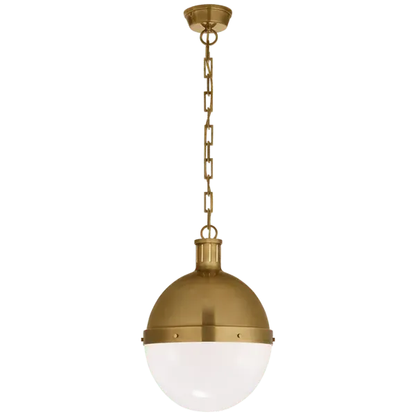 Large Ball Pendant Light - Brass, Glass