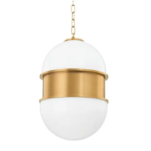 Large Broomley Pendant Light - Brass, Metal