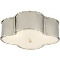 Large Ceiling Light Clover Shape - Nickel, Glass
