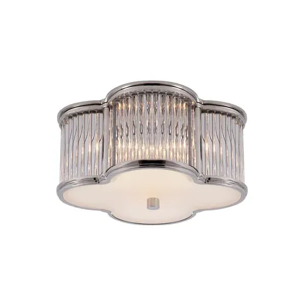 Large Ceiling Light Clover Shape - Nickel, Glass
