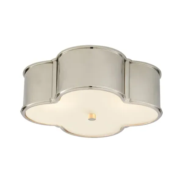 Large Ceiling Light Clover Shape - Nickel, Glass