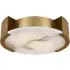 Large Ceiling Light Flush Mount - Brass, Alabaster
