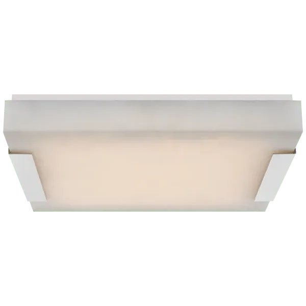Large Ceiling Light - Polished Nickel, Alabaster