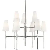Large Chandelier 9-Light - Polished Nickel