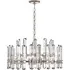 Large Chandelier with Crystals - Polished Nickel