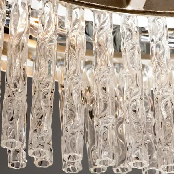 Large Circular Chandelier - Gold, Crystal