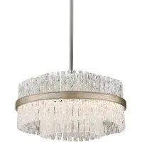 Large Circular Chandelier - Gold, Crystal