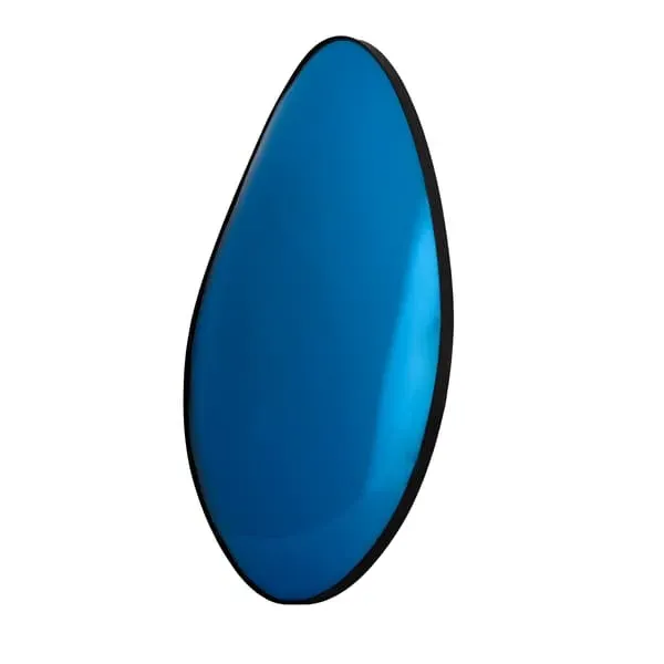 Large Convex Mirror - Blue, Coloured Glass