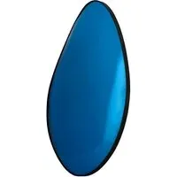 Large Convex Mirror - Blue, Coloured Glass
