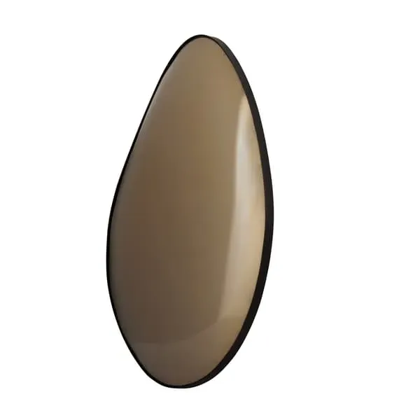 Large Convex Mirror - Bronze, Coloured Glass