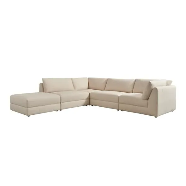 Large Corner Sectional Sofa - Light Neutral, Linen image