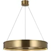 Large Cylindrical Chandelier - Brass, Metal