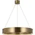 Large Cylindrical Chandelier - Brass, Metal